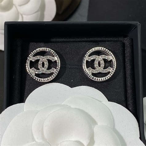 chanel cc earrings fake|faux chanel double c earrings.